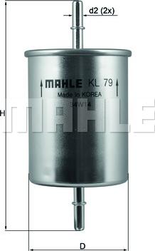 MAHLE KL 79 - Filtro carburante autozon.pro