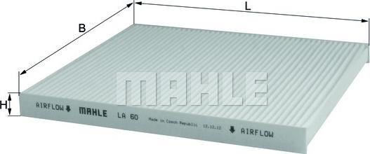 MAHLE LA 60 - Filtro, Aria abitacolo autozon.pro