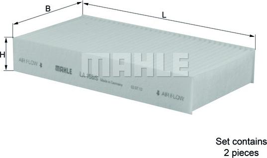 MAHLE LA 168/S - Filtro, Aria abitacolo autozon.pro