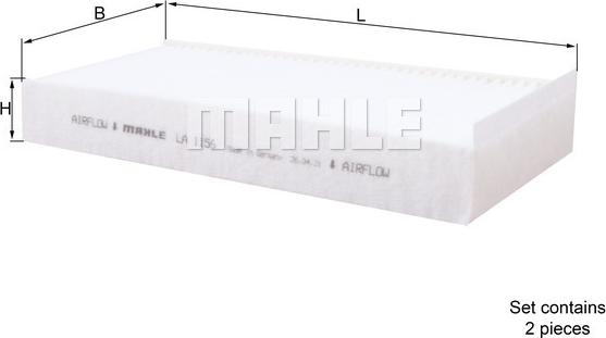 MAHLE LA 1156/S - Filtro, Aria abitacolo autozon.pro