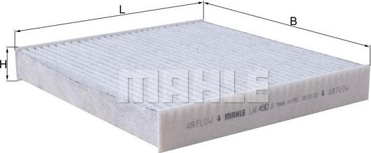 MAHLE LAK 490 A - Filtro, Aria abitacolo autozon.pro