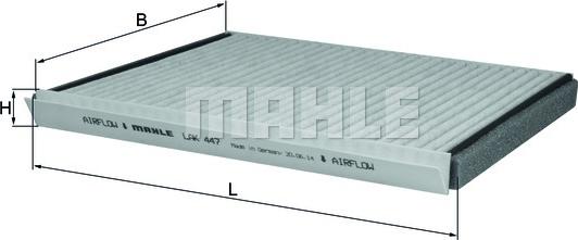 MAHLE LAK 447 - Filtro, Aria abitacolo autozon.pro