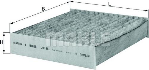 MAHLE LAK 251 - Filtro, Aria abitacolo autozon.pro