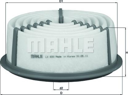 MAHLE LX 833 - Filtro aria autozon.pro