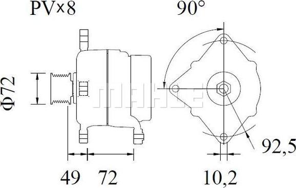 MAHLE MG 952 - Alternatore autozon.pro