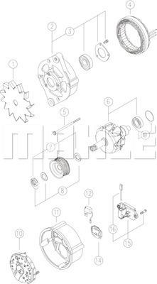 MAHLE MG 499 - Alternatore autozon.pro