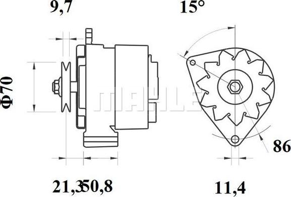 MAHLE MG 499 - Alternatore autozon.pro