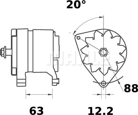 MAHLE MG 446 - Alternatore autozon.pro