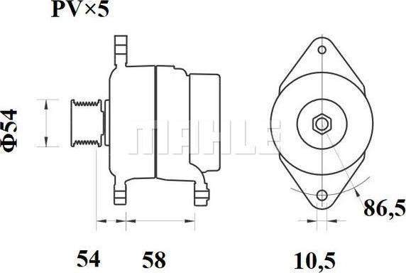 MAHLE MG 451 - Alternatore autozon.pro