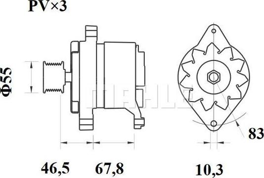 MAHLE MG 406 - Alternatore autozon.pro