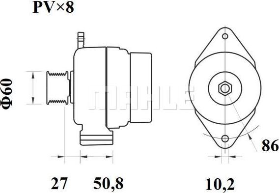 MAHLE MG 414 - Alternatore autozon.pro