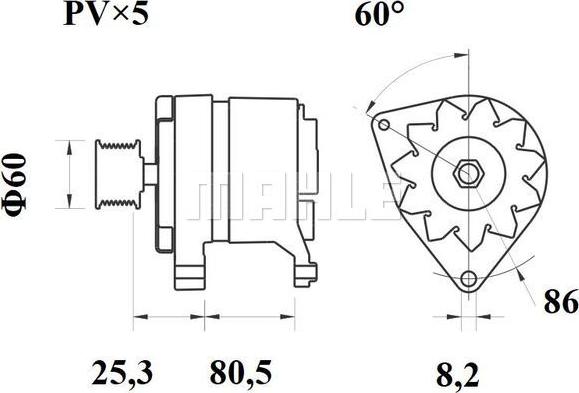 MAHLE MG 415 - Alternatore autozon.pro