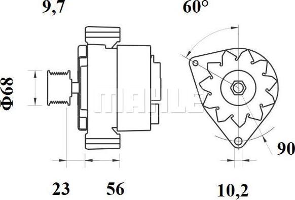 MAHLE MG 431 - Alternatore autozon.pro