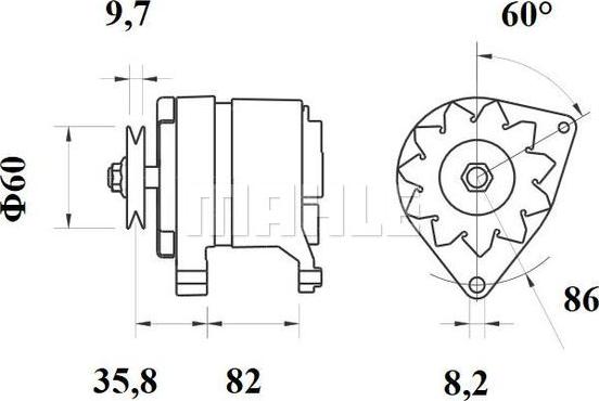 MAHLE MG 429 - Alternatore autozon.pro