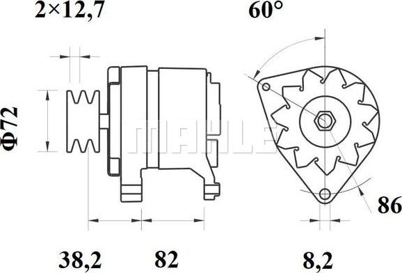 MAHLE MG 590 - Alternatore autozon.pro