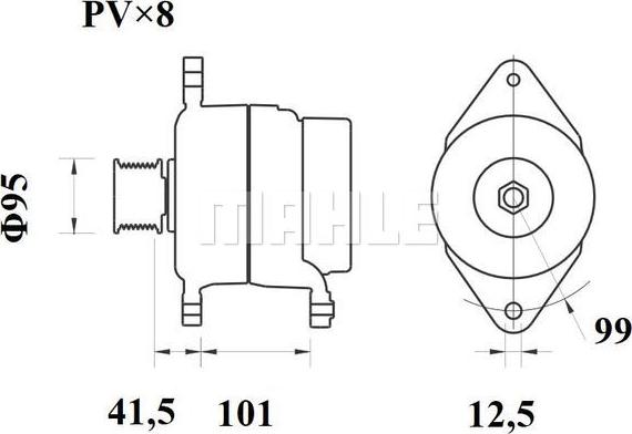 MAHLE MG 548 - Alternatore autozon.pro