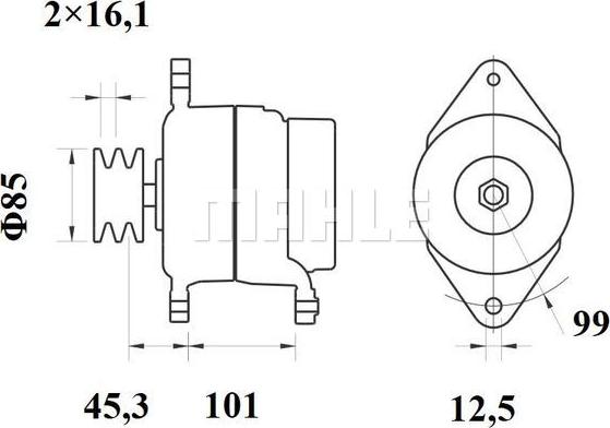 MAHLE MG 547 - Alternatore autozon.pro