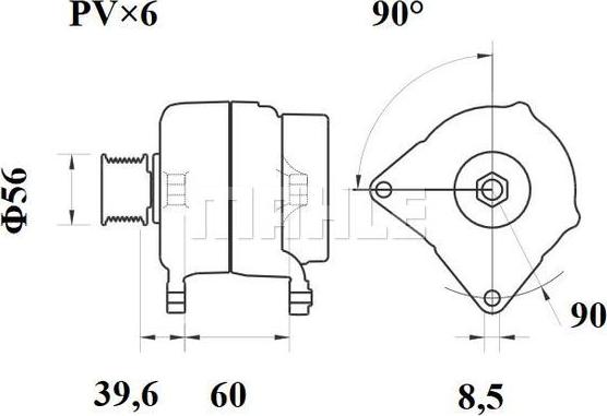 MAHLE MG 556 - Alternatore autozon.pro