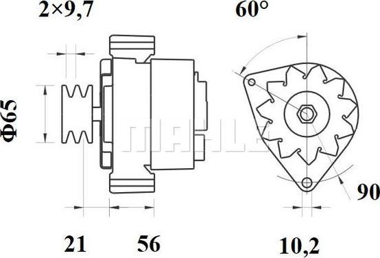 MAHLE MG 518 - Alternatore autozon.pro