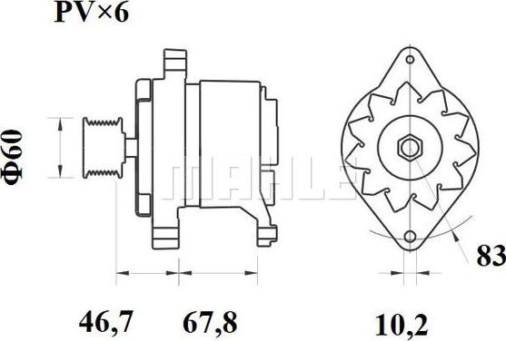 MAHLE MG 589 - Alternatore autozon.pro