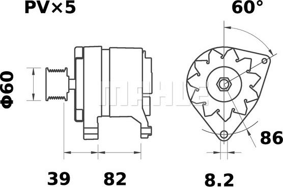 MAHLE MG 662 - Alternatore autozon.pro