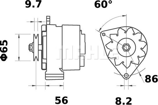 MAHLE MG 615 - Alternatore autozon.pro