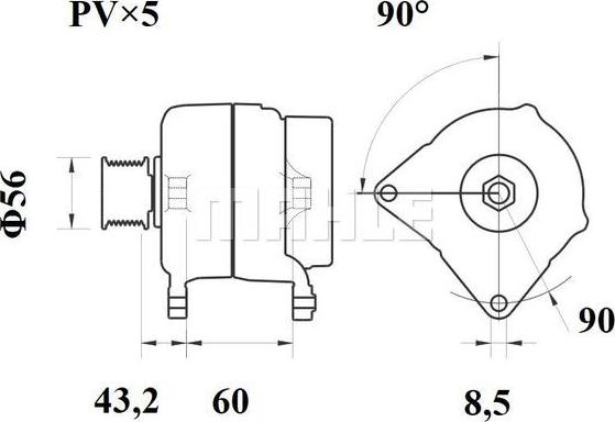 MAHLE MG 106 - Alternatore autozon.pro