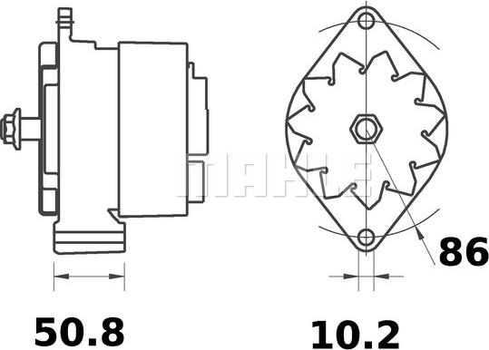 MAHLE MG 116 - Alternatore autozon.pro