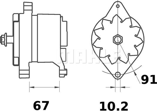 MAHLE MG 184 - Alternatore autozon.pro