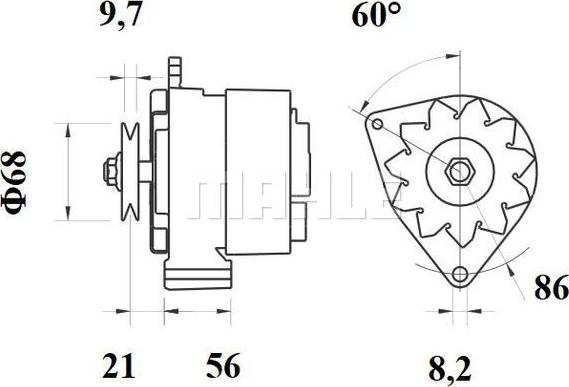 MAHLE MG 124 - Alternatore autozon.pro