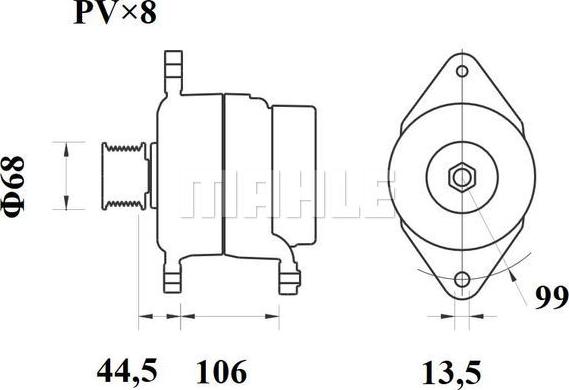 MAHLE MG 801 - Alternatore autozon.pro