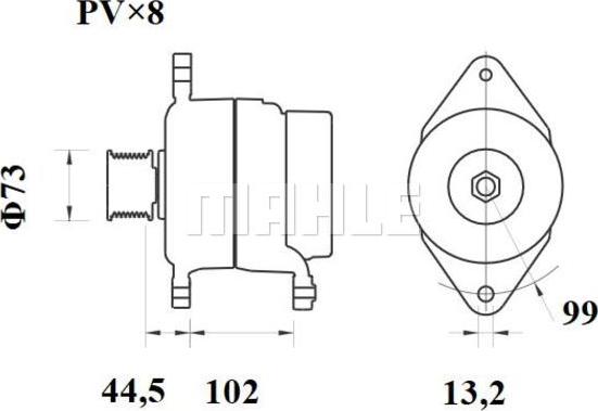 MAHLE MG 815 - Alternatore autozon.pro