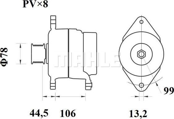 MAHLE MG 816 - Alternatore autozon.pro