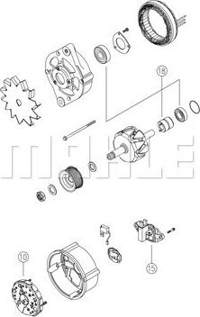 MAHLE MG 821 - Alternatore autozon.pro