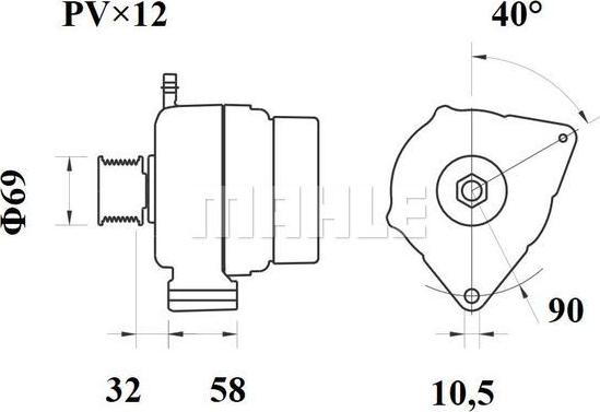 MAHLE MG 822 - Alternatore autozon.pro