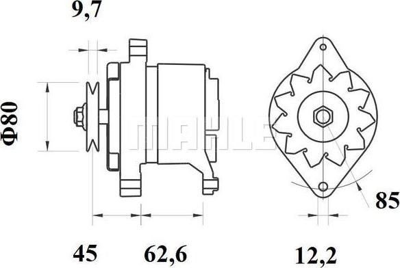 MAHLE MG 399 - Alternatore autozon.pro