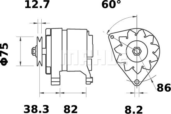 MAHLE MG 341 - Alternatore autozon.pro