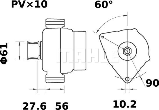 MAHLE MG 35 - Alternatore autozon.pro