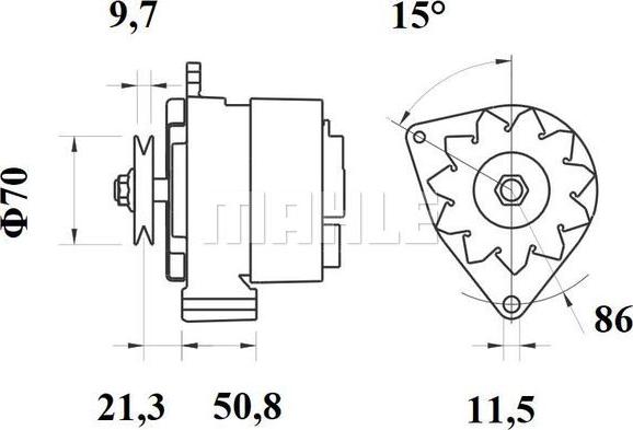 MAHLE MG 309 - Alternatore autozon.pro