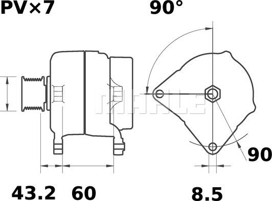 MAHLE MG 324 - Alternatore autozon.pro