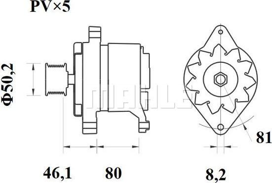 MAHLE MG 250 - Alternatore autozon.pro