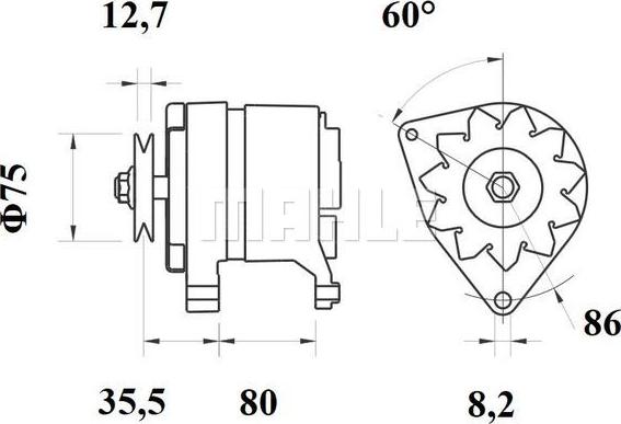 MAHLE MG 207 - Alternatore autozon.pro