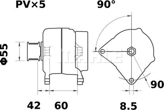 MAHLE MG 70 - Alternatore autozon.pro