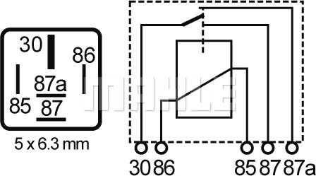 MAHLE MR 63 - Relè, Corrente di lavoro autozon.pro