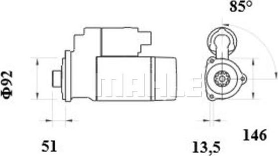 MAHLE MS 905 - Motorino d'avviamento autozon.pro