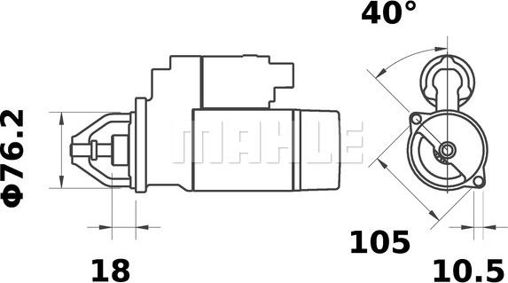 MAHLE MS 455 - Motorino d'avviamento autozon.pro