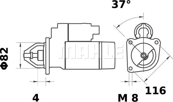 MAHLE MS 453 - Motorino d'avviamento autozon.pro