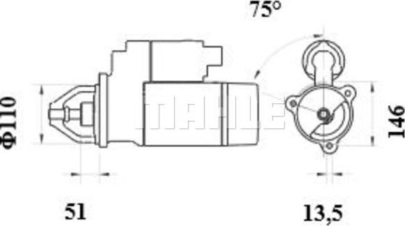 MAHLE MS 462 - Motorino d'avviamento autozon.pro