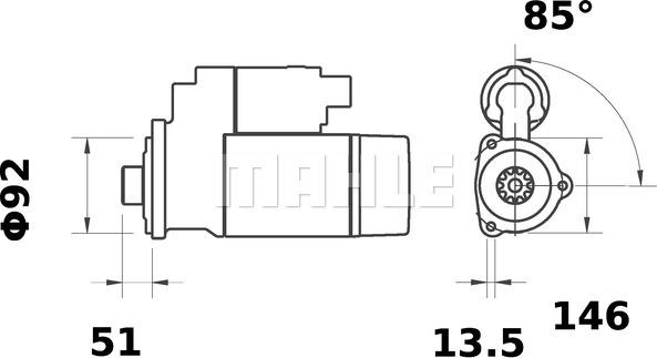 MAHLE MS 405 - Motorino d'avviamento autozon.pro