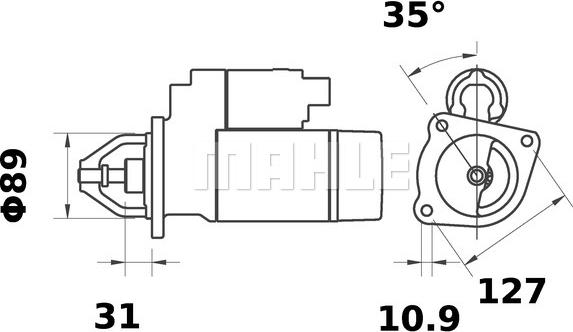 MAHLE MS 435 - Motorino d'avviamento autozon.pro